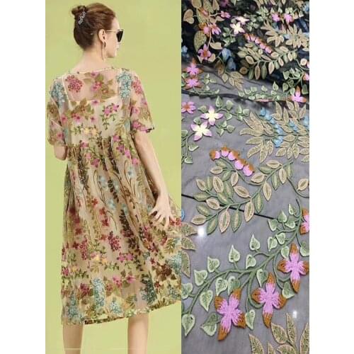 Gary 5 yards/lot Apricot Net Lace High Quality Nigerian French Lace African Lace Fabric For Party Dress Free Shipping DSY188