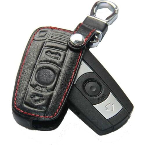 Icecare Leather Keyring Key Case For Bmw E30 X1 X3 X5 X6 320 525 E34 E36 Leather Keychain Case For Bmw Key Cover With Key Chain