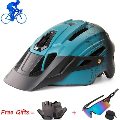 BATFOX Men Women Ultralight Racing Cycling Helmet add sunglasses Integrally-molded MTB Bicycle Helmet Outdoor Sports breathable