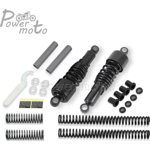 Motorcycle Black Shock Absorbers Front Rear Lowering Slammer Drop Kit For Harley Sportster XL883 XL1200 Custom 1988-2003