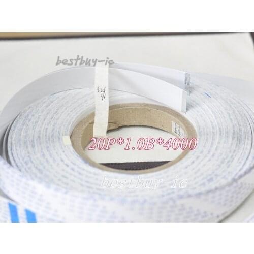 1.0mm Spacing +4000mm Length +20Pin B / Reverse line Soft wire FFC Flexible Flat Cable. 20P*1.0B*4000MM