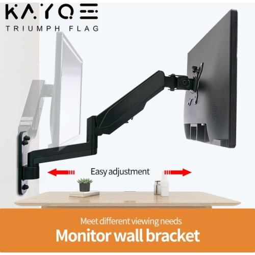 Full Motion Wall Mount Adjustable Wall-mounted Monitor Stand LED Screen Bracket for 17-45 Inch LCD Loading 1.7-2.3kg TV Support