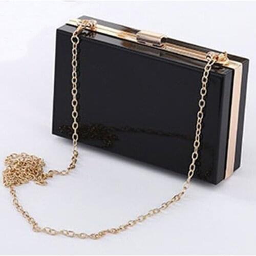 New Acrylic Box Transparent Women Clutch Bag Brand Ladies Evening Handbag Bag Wedding Female Clutch Purses