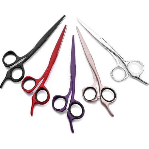 Blind Hole Hairdressing Barber Shears SUS440C Japanese Stainless Steel 9CR Slim Hairdresser Scissors