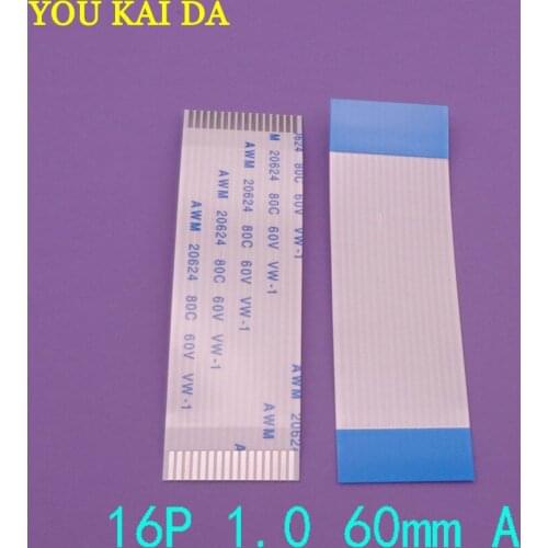 50pcs/lot 16 pin Flat Switch Ribbon 16p connector Power Button 16pin 1.0mm forward Length 60mm AWM 20624 80C 60V VW-1