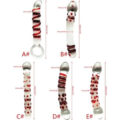 Dilator Dildo Glass Butt Plug G-spot Stimulator Prostate Massager Sex Toys for Man and Woman