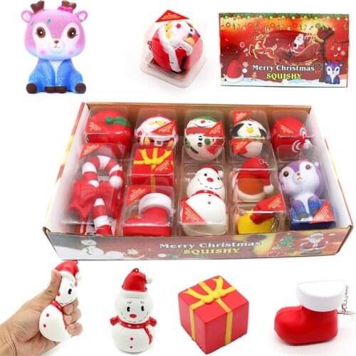 Christmas Gift Xmas Squishy Squeeze Toys Slow Rising Cream Scented Antistress Child Kid Baby Toys