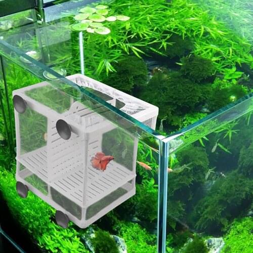 Fish BreedingHatcher Net 1Pcs New Fish Breeding Incubator Net Hanging Mesh Fish Hatchery Isolation Box For Aquarium Accessory