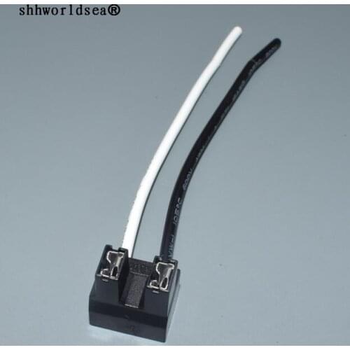 Shhworldsea H7 6.3mm h2 Connector Female plastic Sockets Auto Car Bulb Lamp Adaptor With Wire