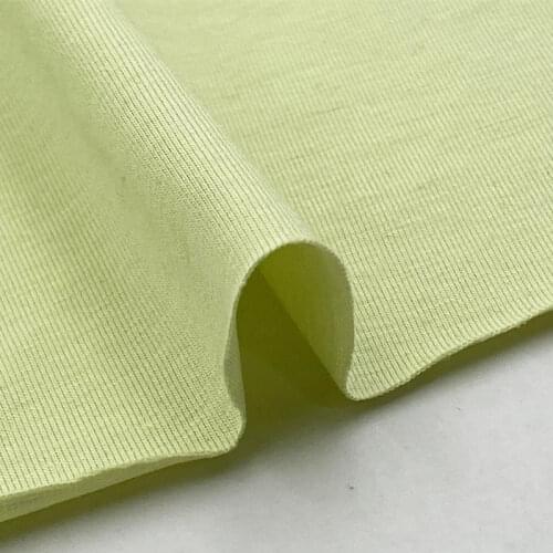 Width 68'' Solid Color Simple Elastic Pure Cotton Knitted Lycra Fabric By the meter For T-Shirt Dress Underwear Material