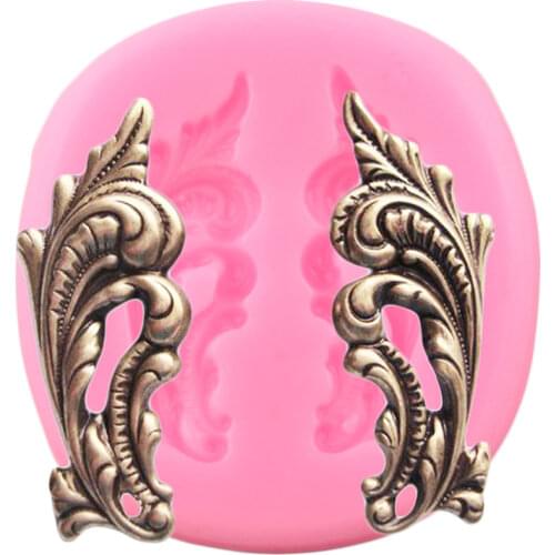 Victorian Leaf Silicone Mold Scroll Relief Fondant Molds Cake Decorating Tools Candy Polymer Clay Resin Chocolate Gumpaste Mould