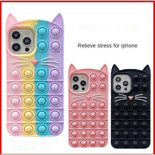 Relive Stress Fidget Toys Push Pop Bubble Silicone Case For Samsung galaxy A32 A31 A51 A12 A42 M42 A50A30s A50s Cover phone case