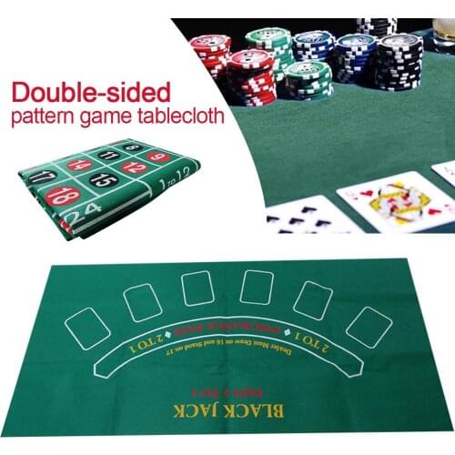 Game Tablecloth Double-sided Cards Game Table Felt Non-woven Cloth Waterproof Table Mat Black Jack Roulette Tablecloth