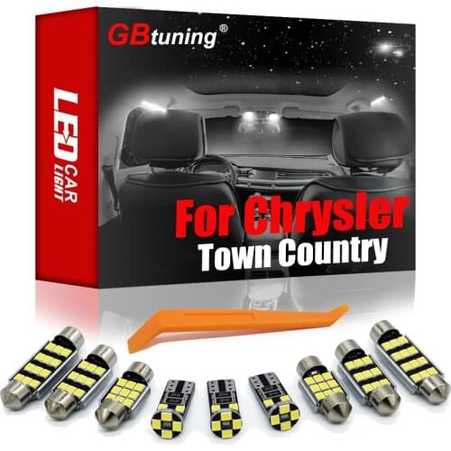 GBtuning Canbus LED For 1990-2013 2014 2015 Chrysler Town Country Car Dome Map Indoor Trunk Lamp Interior Light Accessories Kit