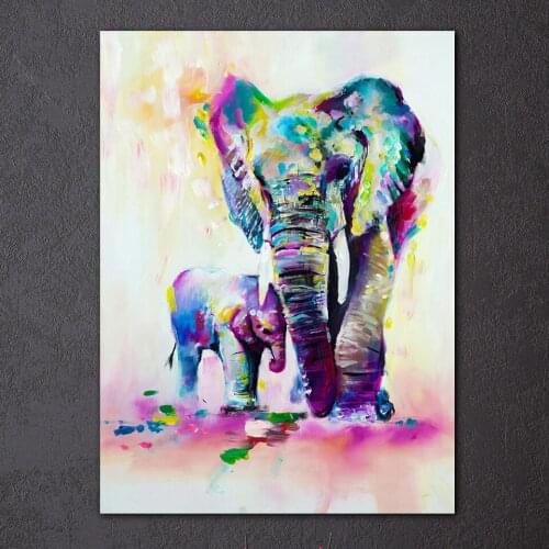 1 Pieces Canvas Paintings Printed Art Animal Elephant Son Living Room poster Home Decor Wall Art Canvas Print Painting