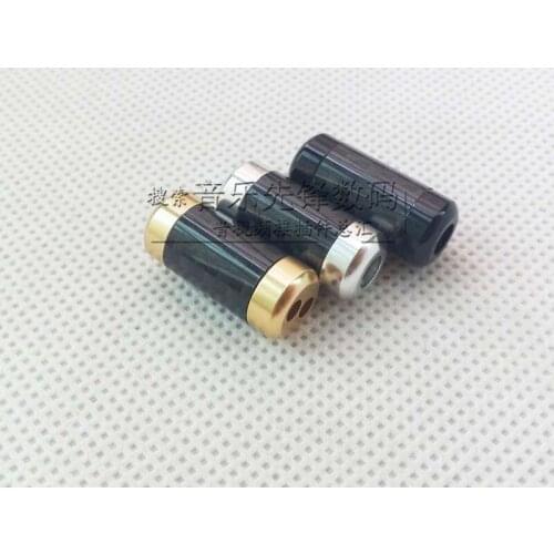 1pcs Large high-quality carbon fiber splitter 5mm hole with two holes 3mm splitter cable for headphone