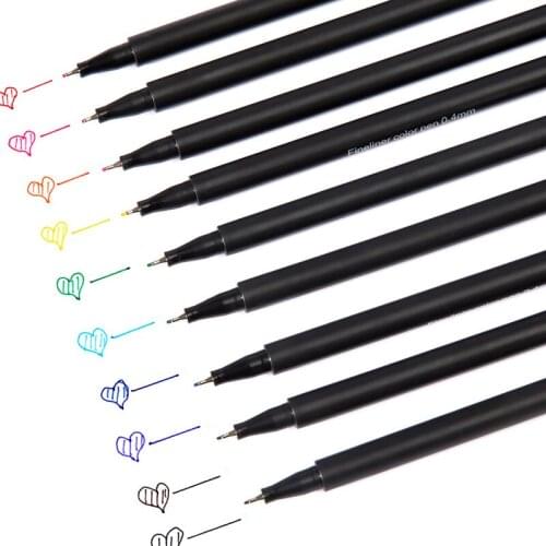 12 Colour 0.4mm Sketch Micron Pen Superior Needle Drawing Pen Fine Liner Drawing Manga Anime Marker New Art Markers