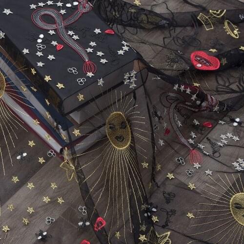 150cm x50cm high quality colorful water soluble embroidery mesh lace gauze fabric handmake DIY wedding fashion women dress