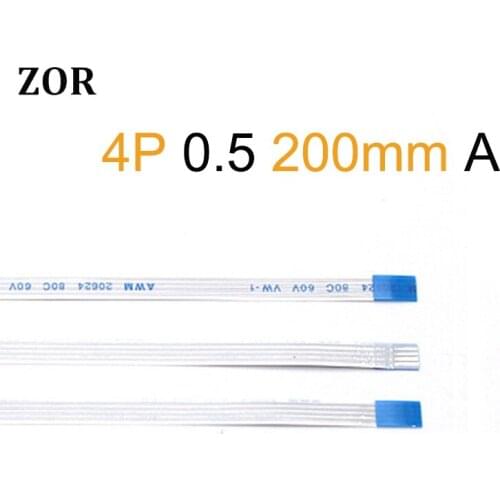 2pcs/lot New Type A 20cm 200mm FFC FPC 4pin 0.5 pitch Flat Ribbon Flex Cable 4 pins 20624 AWM 80C VW-1 60V Power Button