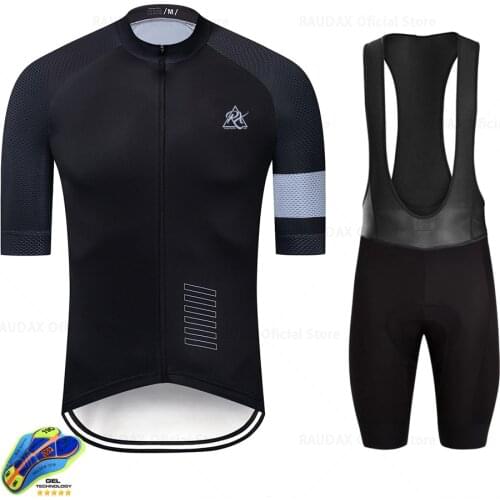 2020 Men Summer Raudax Cycling Clothing Comfortable Racing Bicycle Clothes Suit Quick-Dry Mountain Bike Cycling Jersey Set
