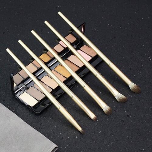 Inventory cleanup 5pcs rose gold eye makeup brush set, eye shadow brush, nose shadow smudge brush, eye socket detail brus