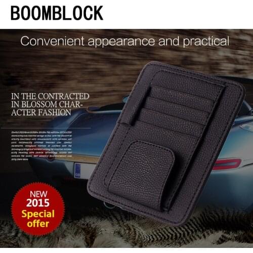 Car Sun Visor Organizer Tool Card Storage Bag For Abarth Fiat 500 BMW E60 E36 E34 Mercedes Benz W204 Volvo XC90 V70 Accessories