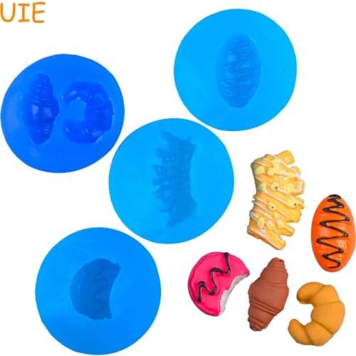 GYL013U,GYL067U,GYL084U,GYL221U Bread Silicone Mold - Cookie Biscuit Dessert Fake Food Resin Bakeware Jewelry Flexible Mold