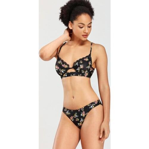 Bikini Set Brazilian Biquini Lacing Bathing Suit Female Beachwear Swim Sexy Bikinis Women Swimwear Push Up Swimsuit Print Lemon