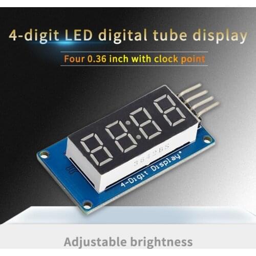 M1637 LED Display Module For Arduino 7 Segment 4 Bits 0.36 Inch Clock RED Anode Digital Tube Four Serial Driver Board Pack
