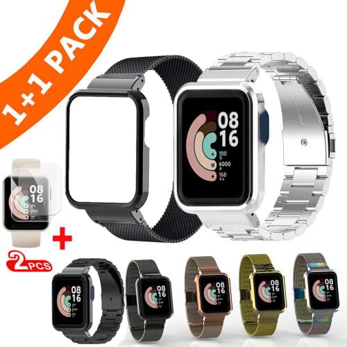 Metal Bracelet For Xiaomi Watch Lite Case Strap Stainless Steel Watchband For Xiaomi Mi Watch Lite Metal Strap Wrist Band Correa