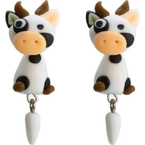 Cute Animal Earring Polymer Studs 3d Earrings Fashion Handmade Polymer Animal Fashion Creative Lovely Sweet Animal Cartoon