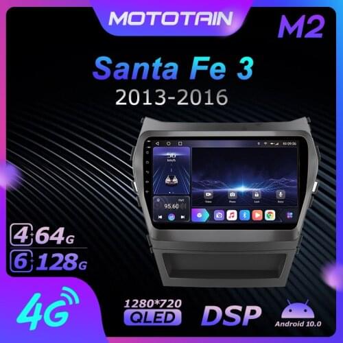 Mototain 6G+128G Android 10.0 Car Multimedia Radio Player for Hyundai Santa Fe 3 2013 - 2016 Auto video Head Unit 4G LTE SPDIF