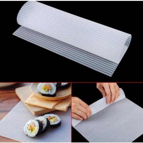 Washable Reusable Sushi Roll Mold Mat Japanese Food Sushi Rolling Roller Silicone Rice Rolling Maker Cake Roll Mold SN751