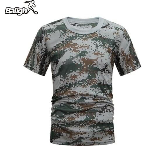 Balight Men Compression Comfortable Cool Shirt Fitness Camouflage Summer Quick Dry Breathable T-Shirt Tight Army Tactical Shirt