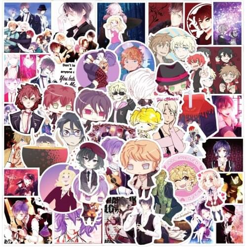 10/30/50PCS Devil Lovers Anime Graffiti Applicable Skateboard Notebook Graffiti Skateboard Luggage Waterproof Sticker Wholesale