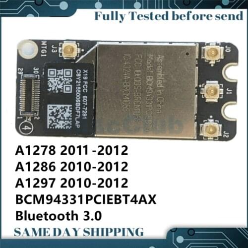 NEW 607-7291 661-5867 For Macbook Pro A1278 A1286 A1297 2010-2012 G40 BCM94331PCIEBT4AX 3.0 WiFi Wireless Bluetooth Card