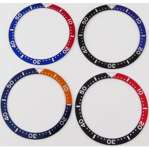 New 39mm Black Blue Alloy Watch Bezel Ring Insert for 45mm BLIGER Watch Case Luminous Dot
