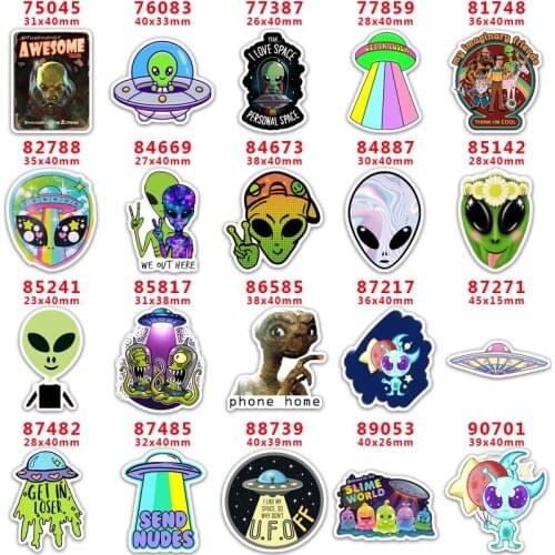 DIY Craft Supplies Sewing Accessories Cartoon Aliens Printed Planar Resins Mold 30 Pieces. PR-75045