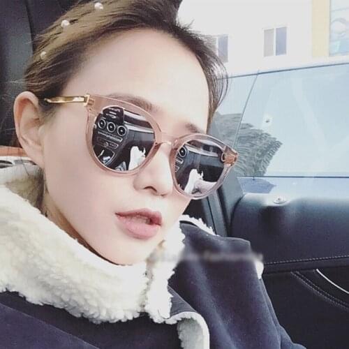 Veshion Square Women Sunglasses Round Sun Glasses for Female Male Mirror Brand Designer Fashion Metal Frames Anti Reflection