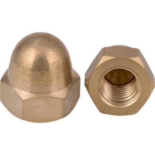 Spot wholesale GB923 Copper cap nut Copper cap nut Copper cap nut copper cap mother M3-M20 2Pcs