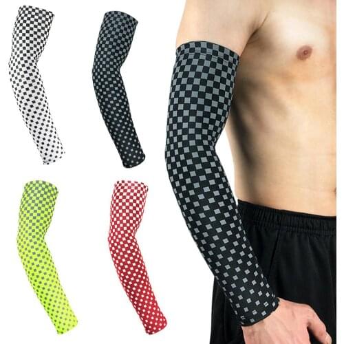 1Pcs Breathable Quick Dry UV Protection Running Arm Sleeves Basketball Elbow Pad Fitness Armguards Sports Cycling Arm Warmers