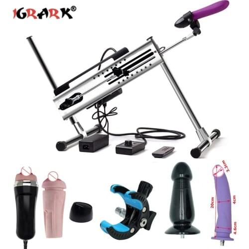 120W Quiet Heavy Sex Machine Masturbation Remote Control Vibrator Sex Toys for Men Women Gay Adult Games Vac-u-Lock 2 People Use
