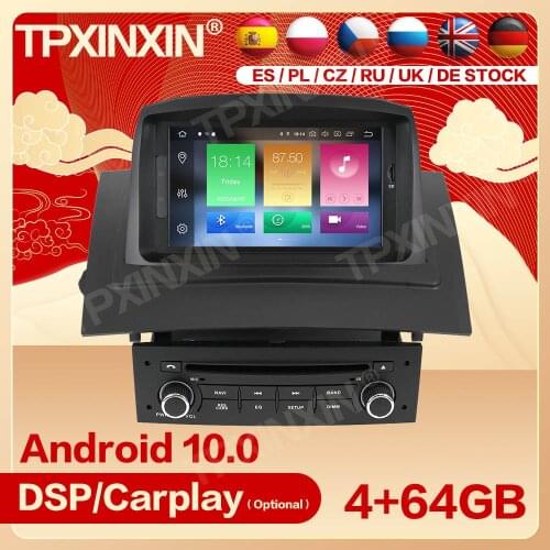 2 Din Carplay Android Radio Receiver Multimedia For Renault Megane 2 Fluence 2002 2003 2004 2005 2006 2007 2008 GPS BT Head Unit