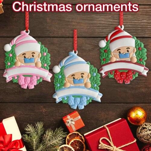 2021 Christmas Tree Pendant Soft Silicone Hanging Ornament Cute Christmas Decorations DIY Baby Name Navidad New Year 2022 Gift