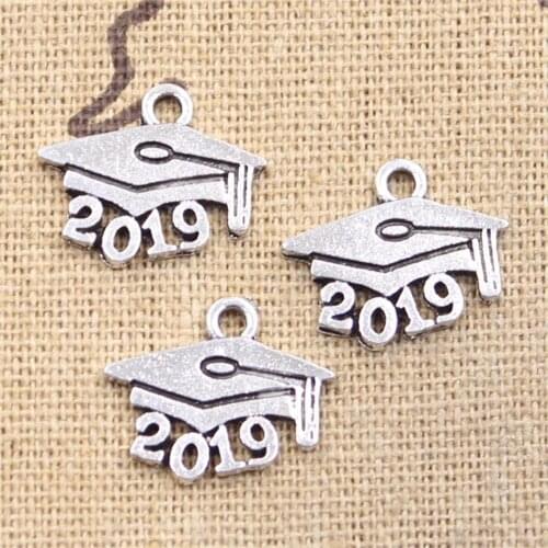 8pcs Charms 2019 2020 graduation cap diploma 14*17mm Antique Making pendant fit,Vintage Tibetan Silver,DIY bracelet necklace