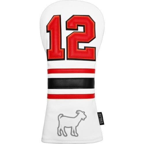 White PU Number 12 Golf Club Headcover Golf 460CC Driver Cover for TS2 TS3 Sim Driver