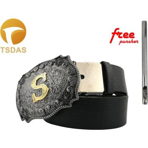 Big Letters Belt Buckles for Men Metal Western Belt Buckle 11 Styels in Stock Buckle Head Fashion Jeans accessories