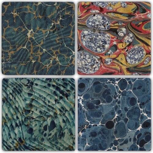 Natural stone Cup Altlığı-4 'lü Set 10x10 cm decorative objects Декоративные элементы Objetos decorativos