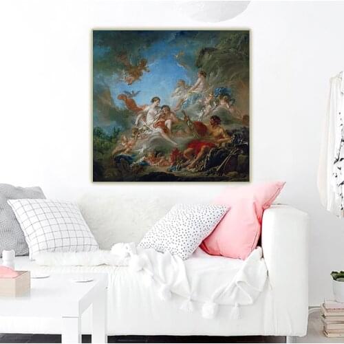 Citon Francois Boucher《Vulcan Presenting Arms to Venus for Aeneas》Canvas Oil Painting Artwork Picture Background Home Decoration