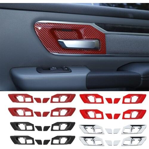 ABS Interior Door Handle Bowl Decorative Cover Fit for Dodge RAM 1500 2018-2021 Car Accessories